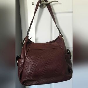 B. Makowsky Deep Brown Shoulder Bag